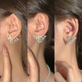 Korean Zircon And Pearl Butterfly front back earrings | Luxury Look Artificial Earrings
