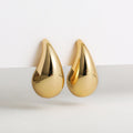 Chunky Dome Drop Earrings for Women Glossy Thick Teardrop Earrings Dupes Lightweight Hoops