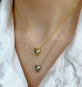 Stainless Steel Heart Shape Necklace |  Love Heart Pendant Necklace