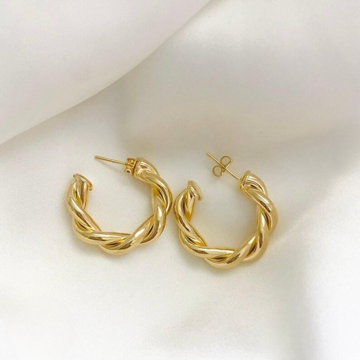 Twisted Sparkling Earrings for Women | Stylish Fashion Jewelry | Available in Silver & Golden | Perfect for Parties, Weddings & Daily Wear