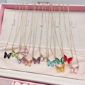 Crystal Butterfly Pendant Necklace