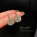 beautifull Sparkling Korean Zircon Earrings – Chic & Timeless Design Available In Golden And Silver Color - Golden