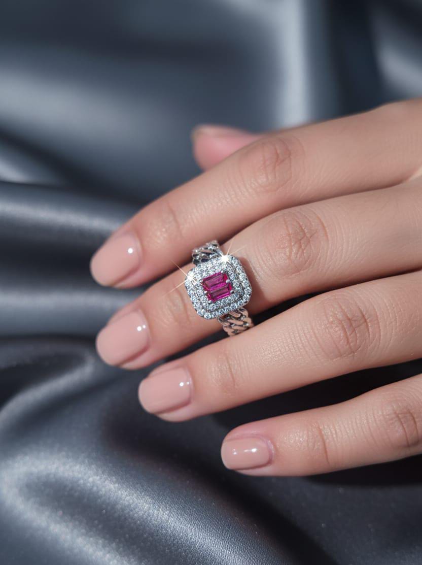 Sparkling Zircon Rings For Women | Stylish Crystal Design Fashion Jewelry For Daily And Party Wear