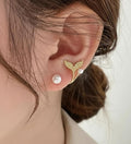 AUJ-939 Korean Fish Tail Earrings – SILVER