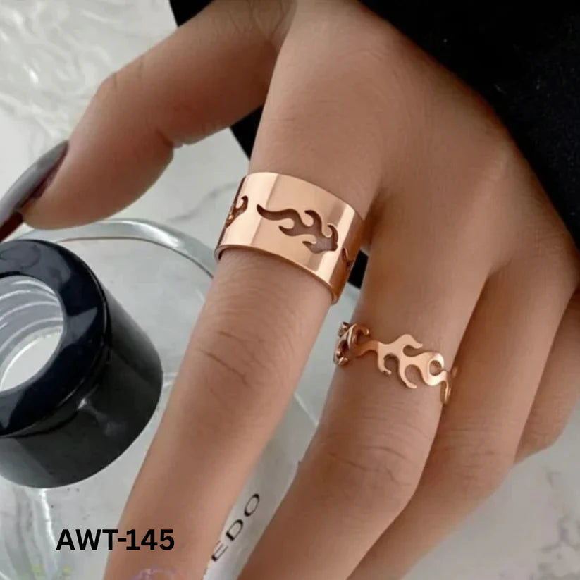 Fire Couple Rings Matching Design Stylish Look And Comfortable Wear For Couples