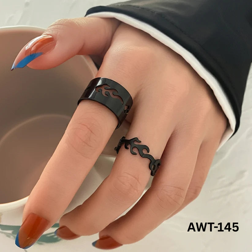 Fire Couple Rings Matching Design Stylish Look And Comfortable Wear For Couples