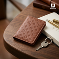 Designer Monogram Leather Wallet – Biege