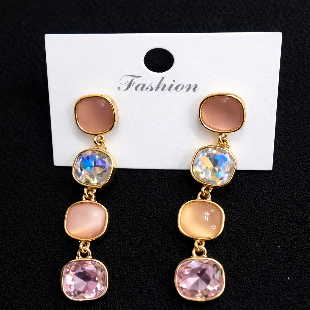 Luxury Fancy Earrings Pair – Modern Stylish Jewelry for Girls