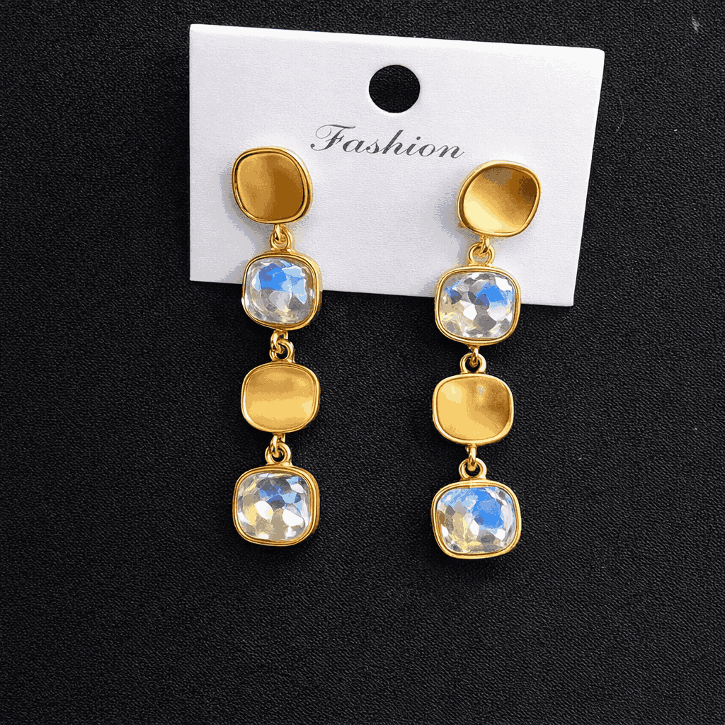 Luxury Fancy Earrings Pair – Modern Stylish Jewelry for Girls