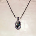 Luna Orbit Pendant Elegant Crystal Necklace For Women
